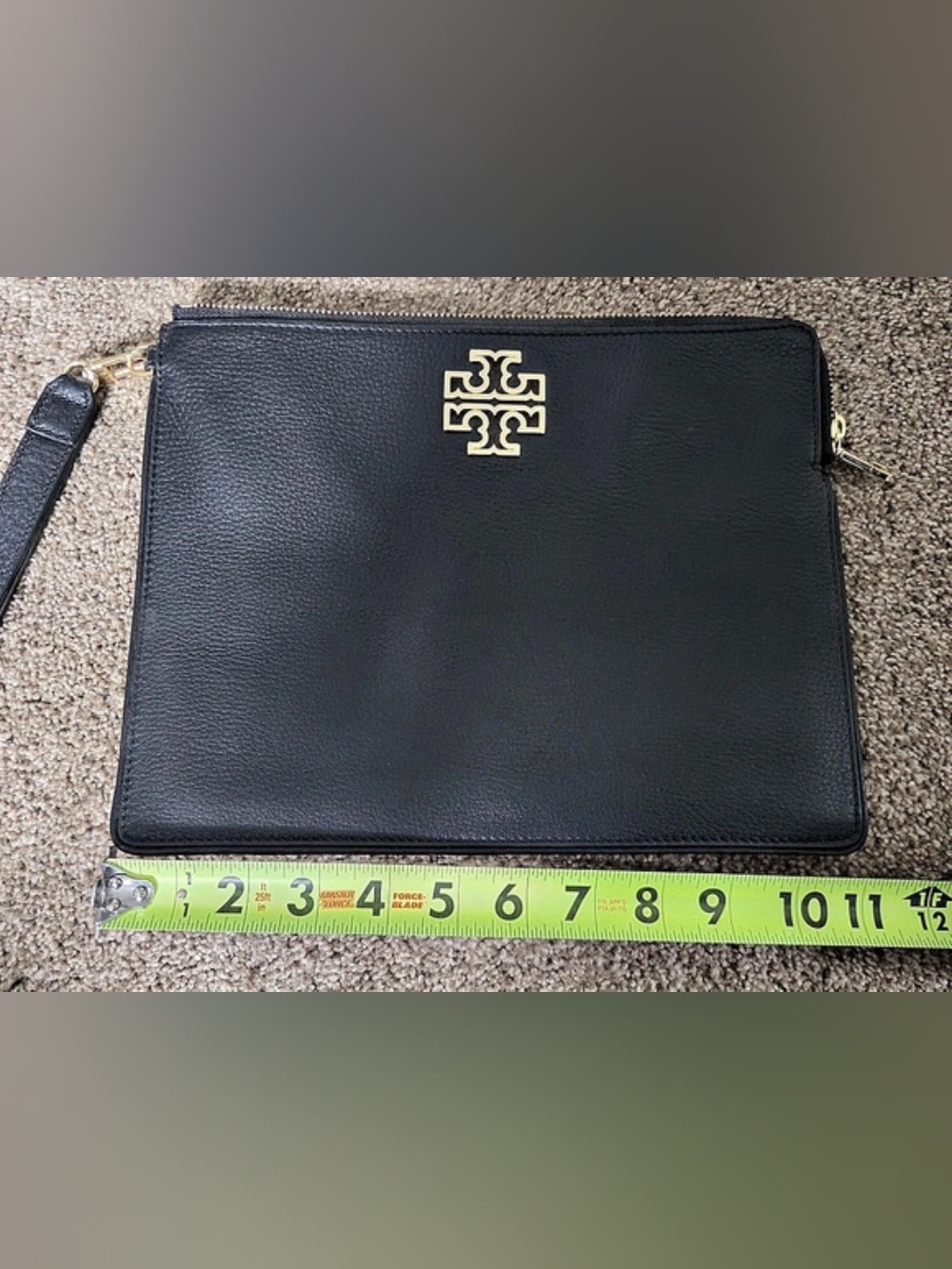 Tory Burch Large Zip Pouch / Wristlet Black